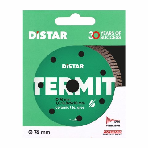 TARCZA DIAMENTOWA DO CERAMIKI I GRESU TERMIT 76*1.0*10MM DISTAR