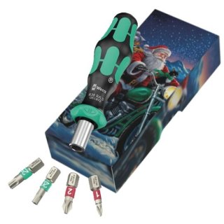 WKRĘTAK KRAFTFORM Z GRZECHOTKĄ + BITY 5 CZ. OPK. ŚWIĄTECZNE WERA