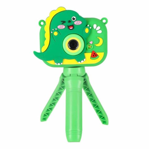 Aparat fotograficzny cyfrowy dla dzieci na statywie dinozaur zielony Kik Sp. z o. o. Sp. k.