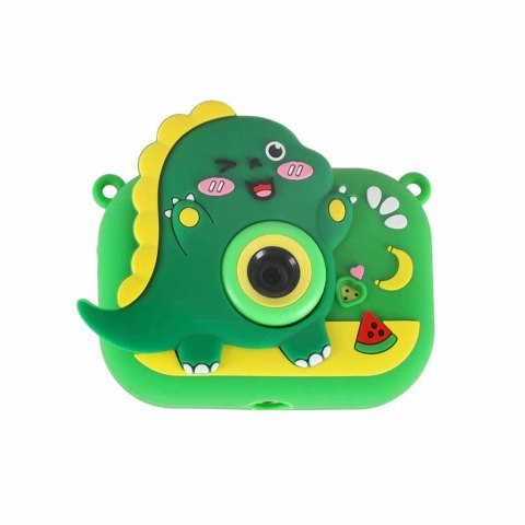 Aparat fotograficzny cyfrowy dla dzieci na statywie dinozaur zielony Kik Sp. z o. o. Sp. k.