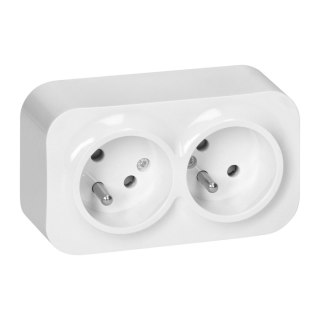 GNIAZDO PODWÓJNE N/T TODO 2*2P+Z IP20, 16A, 230V BIAŁY ORNO