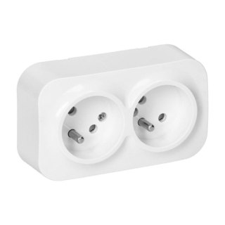 GNIAZDO PODWÓJNE N/T TODO 2*2P+Z IP20, 16A, 230V CZARNE ORNO