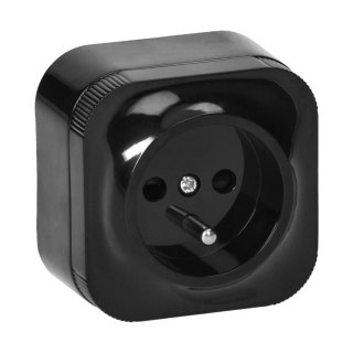 GNIAZDO POJEDYNCZE N/T TODO 2P+Z IP20, CZARNY ORNO