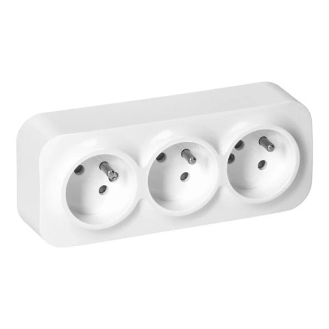 GNIAZDO POTRÓJNE N/T TODO 2P+Z IP20, BIAŁY ORNO