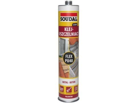 KLEJ USZCZELNIACZ POLIURETANOWY FLEX PU 40 CZARNY 300ML SOUDAL
