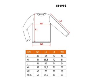 KOSZULKA Z DŁUGIM RĘKAWEM, CZARNA, ROZMIAR L NEO