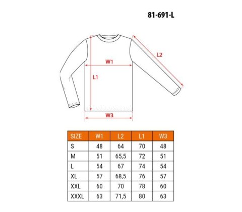 KOSZULKA Z DŁUGIM RĘKAWEM, CZARNA, ROZMIAR XL NEO