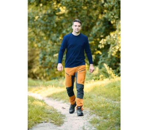 KOSZULKA Z DŁUGIM RĘKAWEM, GRANATOWA, ROZMIAR L NEO