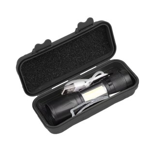 LATARKA LED ZOOM AKU 5W XPE+ COB+ ETUI UN