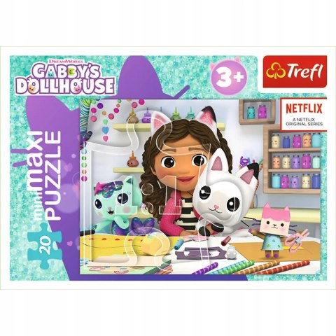 Puzzle 20 MiniMaxi Koci Domek Gabi 20 elementów 3+ Trefl 21156 Trefl