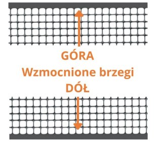 SIATKA PVC QUADRA 20 GRAFIT 0.5M*10MB OCZKO 20MM UN