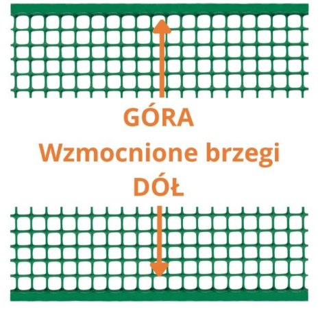 SIATKA PVC QUADRA 20 ZIELONA 0.5M*10MB OCZKO 20MM UN