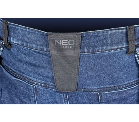SPODNIE ROBOCZE DENIM WZMOCNIENIA CORDURA, GRANATOWE, ROZ.XL NEO