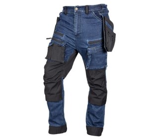 SPODNIE ROBOCZE DENIM WZMOCNIENIA CORDURA, GRANATOWE, ROZ. M NEO