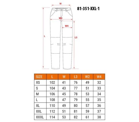 SPODNIE ROBOCZE MIX&MATCH CZARNE, ROZMIAR XL NEO