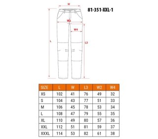 SPODNIE ROBOCZE MIX&MATCH CZARNE, ROZMIAR XXL NEO