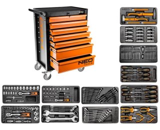SZAFKA NARZĘDZIOWA 7 SZUFLAD + 176 NARZĘDZI NEO