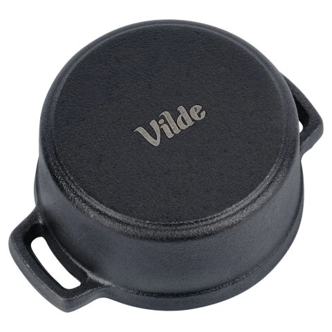Garnek do Serwowania VILDE Żeliwny 10 cm 250 ml Pokrywka CAST LINE