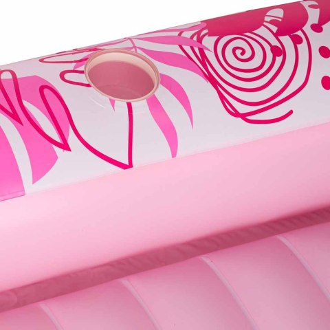 Materac dmuchany do pływania, leżak do opalania z poduszką różowy Kik Sp. z o. o. Sp. k.