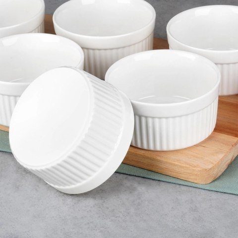 Miseczki do Zapiekania Pieczenia Ceramiczne Białe VILDE 260 ml 6 szt.