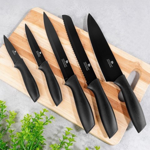 Nóż do chleba stalowy czarny 32 cm