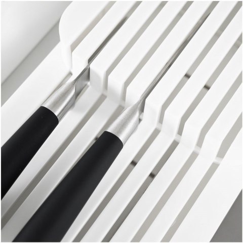 Organizer na Noże do Szuflady 39 x 14,5 x 7,5 cm VILDE Biały na 18 Noży