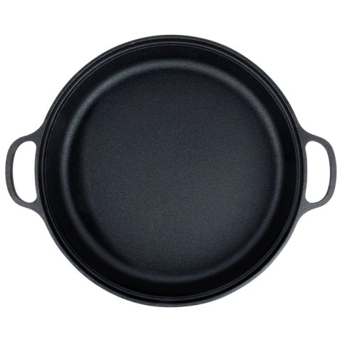 Patelnia Żeliwna Głęboka Gaz Indukcja Grill Solidna Trwała ORION 30 cm