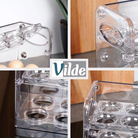 Pojemnik na Jajka Organizer Trzypoziomowy 36 szt. VILDE 32 x 10 x 20,5 cm