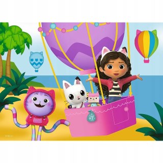 Puzzle 20 MiniMaxi Koci Domek Gabi w balonie 20 elementów 3+ Trefl 21157 Trefl
