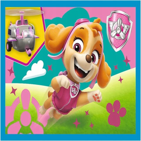 Puzzle 4w1 Psi Patrol Biegnące Pieski 3+ Trefl 34628 Trefl