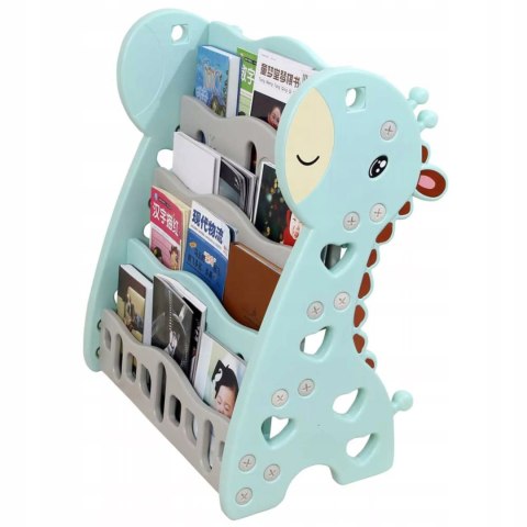 REGAŁ MONTESSORI NA KSIĄŻKI PÓŁKA SZAFKA POKÓJ DZIECIĘCY ŻYRAFKA ZIELONY Z33 Luxma