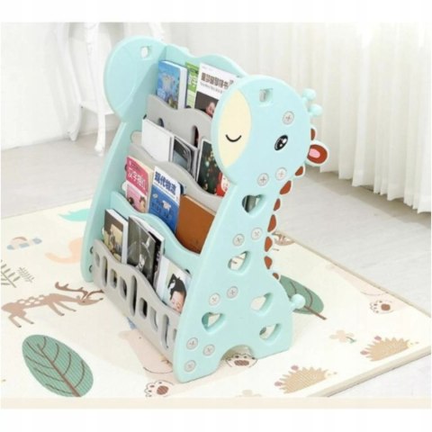 REGAŁ MONTESSORI NA KSIĄŻKI PÓŁKA SZAFKA POKÓJ DZIECIĘCY ŻYRAFKA ZIELONY Z33 Luxma