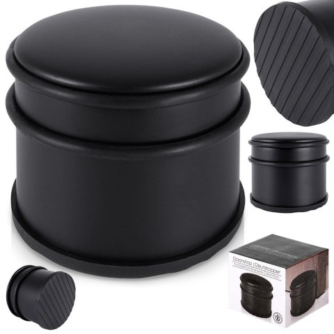 Stoper do drzwi stalowy czarny 9 cm