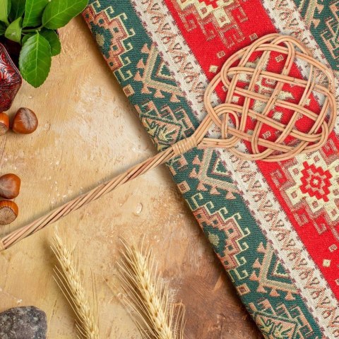 Trzepaczka do Dywanów Rattanowa Mocna ORION 74 cm