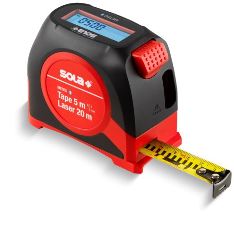 DALMIERZ LASEROWY METEC 20M Z MIARĄ ZWIJANĄ 5M SOLA