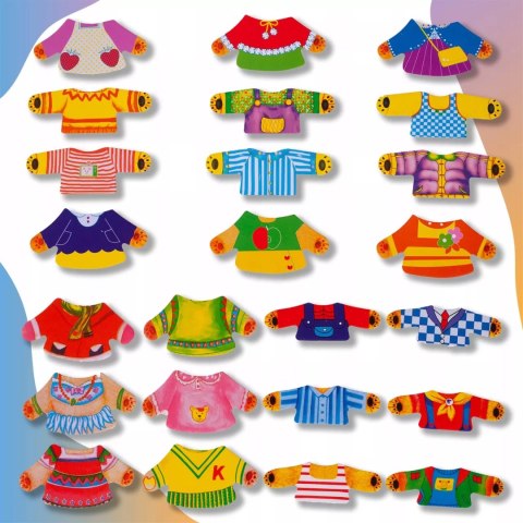 Drewniana układanka misie skrzynka klocki 74 el puzzle Luxma