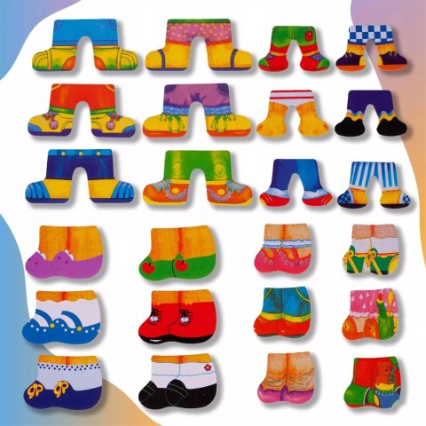 Drewniana układanka misie skrzynka klocki 74 el puzzle Luxma