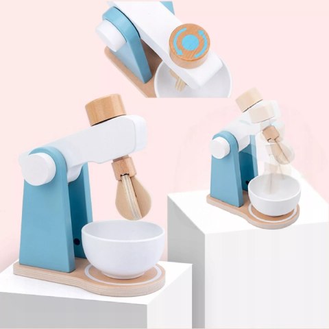 Drewniany Mikser Kuchenny dla Dzieci Akcesoria Zabawa w Gotowanie Luxma