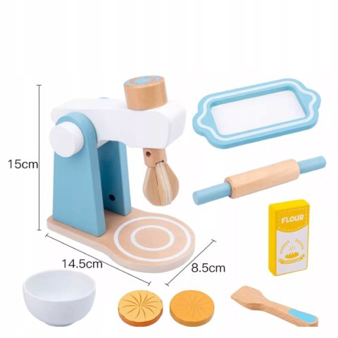 Drewniany Mikser Kuchenny dla Dzieci Akcesoria Zabawa w Gotowanie Luxma