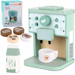 Drewniany ekspres do kawy dla dzieci z akcesoriami Luxma