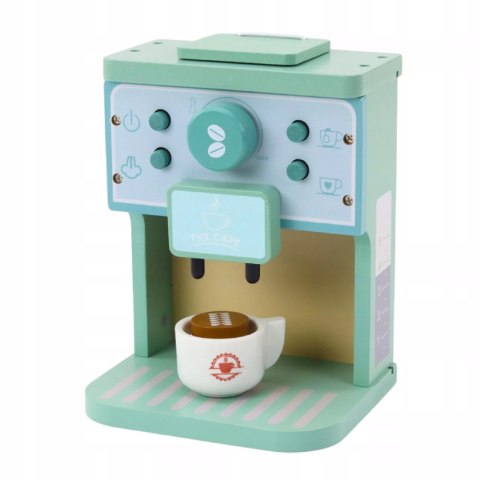 Drewniany ekspres do kawy dla dzieci z akcesoriami Luxma
