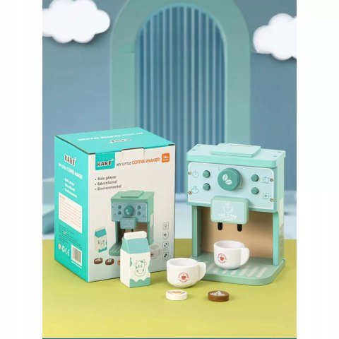 Drewniany ekspres do kawy dla dzieci z akcesoriami Luxma