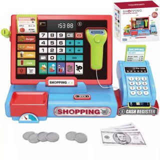 Elektroniczna kasa fiskalna sklepowa dla dzieci akcesoria zabawa w sklep Luxma