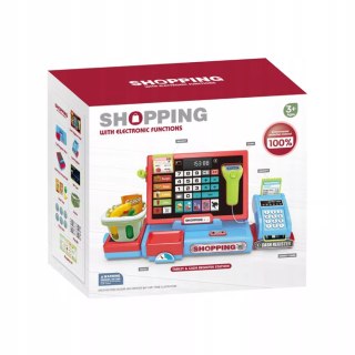 Elektroniczna kasa fiskalna sklepowa dla dzieci akcesoria zabawa w sklep Luxma