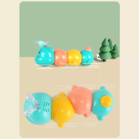 Interaktywna Gąsienica do Raczkowania dla dzieci światła dźwięk melodia Luxma