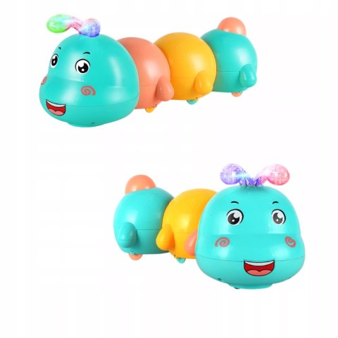 Interaktywna Gąsienica do Raczkowania dla dzieci światła dźwięk melodia Luxma