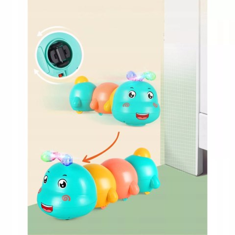 Interaktywna Gąsienica do Raczkowania dla dzieci światła dźwięk melodia Luxma