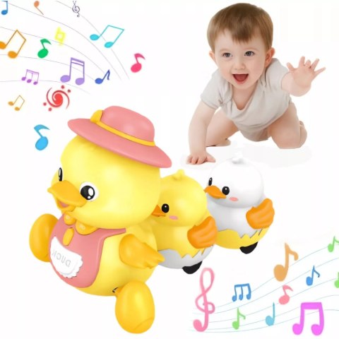 Interaktywna Kaczuszka z maluchami na magnes nauka raczkowania dla dzieci Luxma
