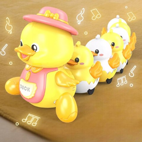 Interaktywna Kaczuszka z maluchami na magnes nauka raczkowania dla dzieci Luxma