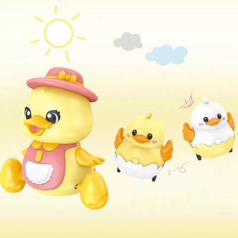 Interaktywna Kaczuszka z maluchami na magnes nauka raczkowania dla dzieci Luxma